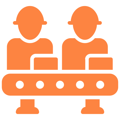 Assembly, Packing and Loading Jobs Orange Icon