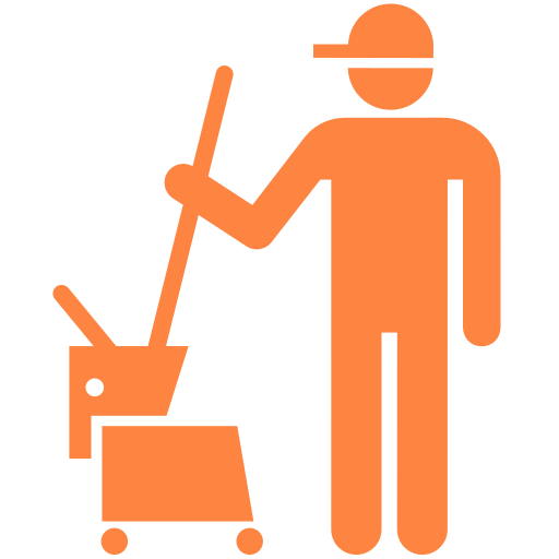 Janitorial Jobs Orange Icon